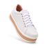 Tênis Casual Helena Branco Branco C/ Rose