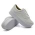 Tênis Casual Flat Form Amarrar detalhe Lateral DK Shoes Branco