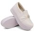 Tênis Slip On Dk Shoes Pérolas Plataforma Branco