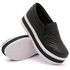 Tênis Dk Shoes Slip On Costura Matelassê Flat Form Preto