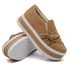 Tênis Dk shoes Slip On Nó Lateral Sola Alta Caramelo
