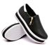 Tênis Feminino Dk Shoes Zíper Duas Cores Plataforma Preto