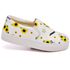 Tênis Slip On Floral Infantil Dk Shoes Branco Floral