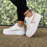 Tênis Casual Flat Form Amarrar Karen Branco Rose