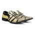 Sapato Social Masculino Dinamarca-Dourado e Preto
