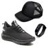 KIT Tênis Casual Esportivo Masculino Confortável + Relógio+Boné 