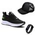 KIT Tênis Casual Esportivo Masculino Confortável + Relógio+Boné 