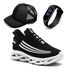 Combo Tênis Esportivo Masculino Para Treino Confortável + Relógio+Boné