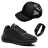 Tênis Esportivo Masculino Para Treino Em Nylon Ultraleve Kit Relógio + Boné