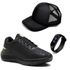 Tênis Esportivo Masculino Para Treino Em Nylon Ultraleve Kit Relógio + Boné