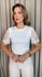 T-shirt Feminina Manga Bordada - Branca - Cod 535