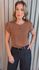 Blusa Feminina Poa Manguinha - Marrom - Cod 528