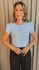 Blusa Feminina Poa Manguinha - Azul - Cod 528