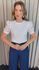 T-shirt Feminina Manga Guipir - Branca - Cod 523