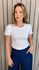 T-shirt Feminina Manguinha Bordada Delicada -Branca - Cod 512