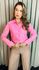 Camisa Feminina Manga Longa Bordada Lese - Rosa - Cod: 516
