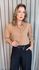 Camisa Feminina Manga Longa Lisa - Nude - Cod: 502