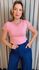 T-shirt Feminina Gola Perola - Rosa - Cod 334