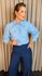 Camisa Feminina Manga Longa Bordada Laço - Cod: 326 - Azul