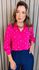 Camisa Feminina Manga Longa Bordada Poa - Cod: 327 - Pink Poa Dorado