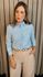 Camisa Feminina Manga Longa Bordada - Cod: 316 - Azul
