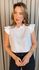 Blusa Feminina com Aplicação em Crochê- Branco - Cód 317