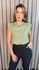 Blusa Feminina com Aplicação em Crochê-Verde - Cód 317