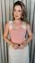 Regata Feminina Bordada Flor - Cod 314 - Rosa