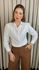 Camisa Feminina Bordada Flor - Cod: 323 - Branco
