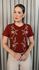 T-shirt Feminina Delicada Bordada - Vinho - Cod 305