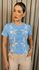 T-shirt Feminina Delicada Bordada - Azul - Cod 305