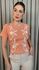 T-shirt Feminina Delicada Bordada - Coral - Cod 305