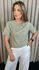 T-shirt Feminina Com Detalhe Flor - Verde - Cod 291