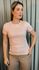 T-shirt Feminina Delicada Bordada - Rosa - Cod 293