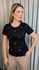 T-shirt Feminina Delicada Bordada - Preto - Cod 293