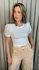 T-shirt Feminina Com Detalhe Na Manga Lese - Branca - Cod 289