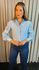 Camisa Feminina Manga Longa Bordada - Cod: 277 - Azul