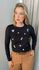 Blusa Feminina Manga Longa Em Trico Bordada - Preto - Cod 266