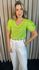 Blusa Classica em Viscolinho Delicada Feminina Manga Bordada - Verde - Cod 215
