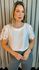 Blusa Feminina Manga Guipir Elegância e Delicadeza - Nude - Cod 238
