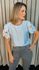 Blusa Feminina Manga Guipir Elegância e Delicadeza - Azul - Cod 238