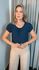 Blusa Feminina De Manguinha - Azul Escuro - Cod 259