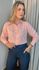 Camisa Feminina Bordada Manga Longa Arabesco - Cod: 255 - Rosa