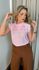 Blusa Feminina Sem Manga Bordada - Rosa - Cod 262