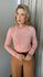 Blusa Feminina Manga Longa Em Trico Bordada - Rosa - Cod 266