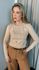 Blusa Feminina Manga Longa Em Trico Bordada - Nude - Cod 266