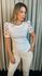 T-shirt Feminina Com Detalhe Na Manga Guipir - Branca - Cod 226