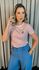 T-shirt Feminina Listrada Delicada - Vermelha - Cod 221 