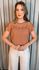 Blusa Feminina Bordada Delicada - Marrom - Cod 538