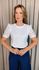 T-shirt Feminina Com Detalhe Na Manga Bordada - Branca - Cod 542